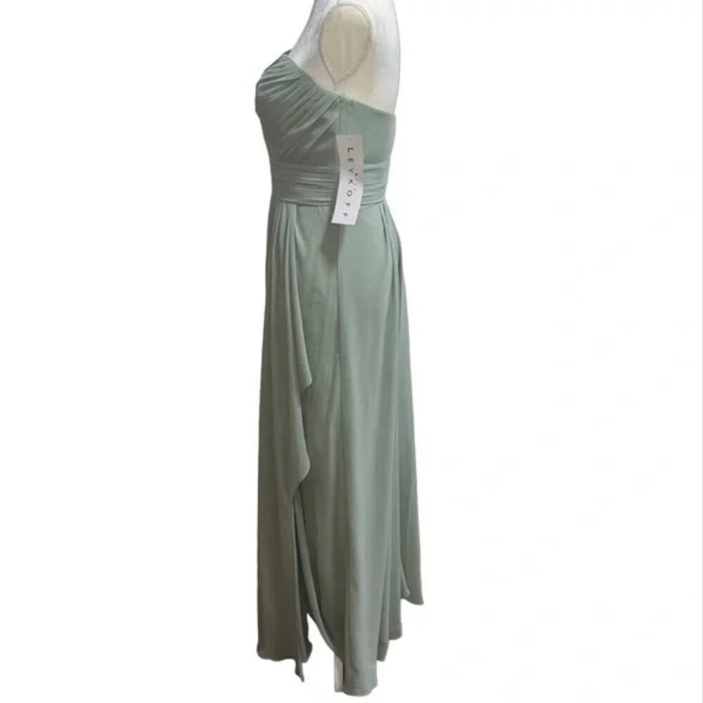 NEW NWT Bill Levkoff Strapless Maxi Gown In Pistachio Sage Green - Picture 5 of 11